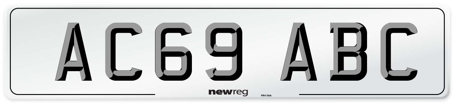 AC69 ABC Number Plate from New Reg